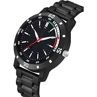 Yolako Black Tri Dial Bumpper Pu Black Belt Men and Boy Watch-thumb2