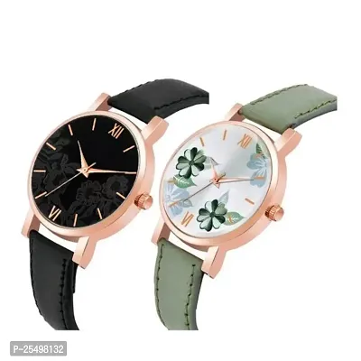 Yolako Leather Women And Girrls Combo Analog Watch-thumb2