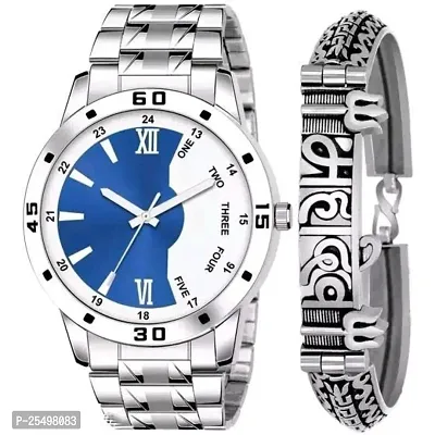 Yolako BR Metal and Kadu Silver Men And Boys Watch-thumb0