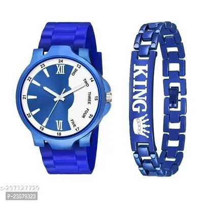 Stylish Men Metal Analog Watch with Bracelet-thumb2