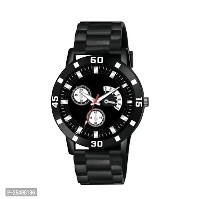 Yolako Black Crono new Dial Cash Bumper Pu Men Analog Men And Boys Watch-thumb0