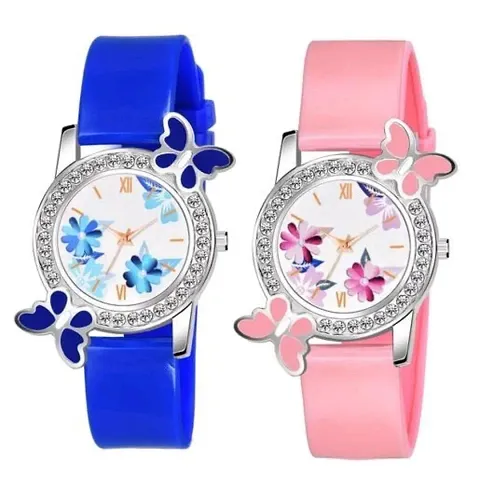 HRV Bty Cash and Pu Blet Combo Women and Girls Watch