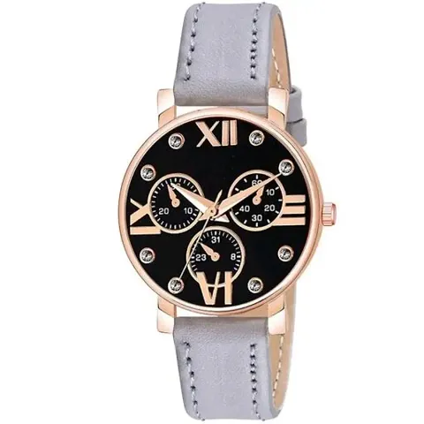 HRV Meena Dial Rz Cash Leather Analog Women and Girls Watch