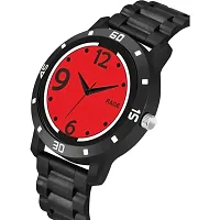 Yolako No Red Dial Bumpper Pu Black Belt Men and Boy Watch-thumb2