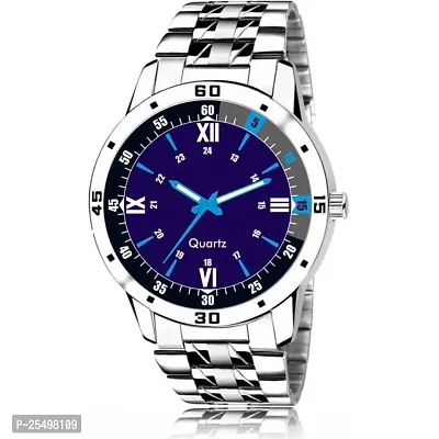 Yolako White Roman Blue Dial Metal Men And Boys Watch-thumb2