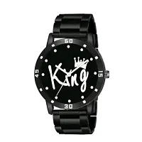 Yolako King Black Dial Bumpper Pu Black Belt Men and Boy Watch-thumb1