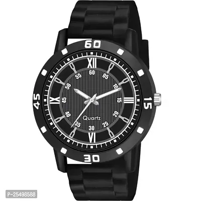 Yolako Black SL Print Dial Bumpper Black Pu Belt Men and Boy Watch-thumb2