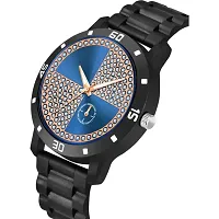 Yolako New Blue Dial Bumpper Pu Black Belt Men and Boy Watch-thumb2