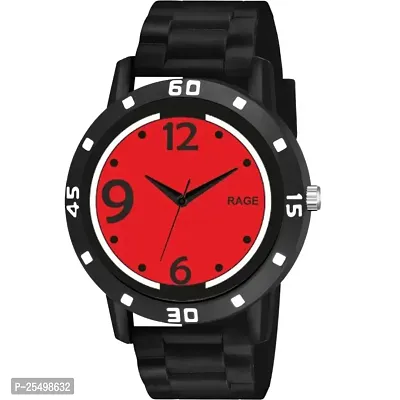 Yolako No Red Dial Bumpper Pu Black Belt Men and Boy Watch-thumb2