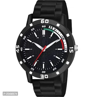 Yolako Black Tri Dial Bumpper Pu Black Belt Men and Boy Watch-thumb2