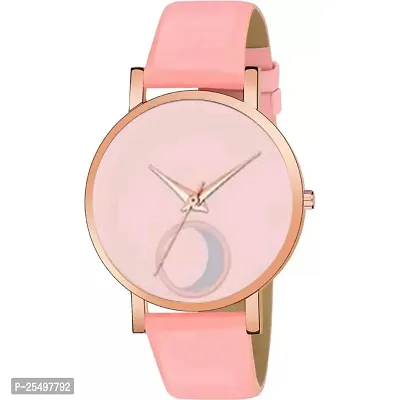 Yolako Chand Pink Dial Leather Pink Girls and Women Analog Watch-thumb2