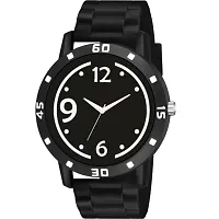 Yolako No Black Dial Bumpper Pu Black Belt Men and Boy Watch-thumb1