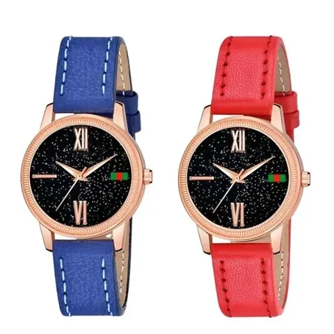 HRV Roman Dial and Leather Belt Combo Women and Girls Watch