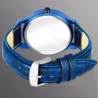 Yolako Blue Cash avg Blue Leather Men And Boys Watch-thumb1