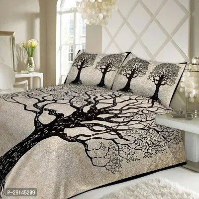 Classic Cotton Printed Bedsheet with Pillow Cover-thumb0