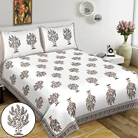 Pure Cotton Jaipuri Printed Double Bedsheet with 2 Pillow Covers-thumb2