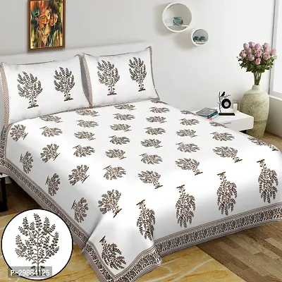 Pure Cotton Jaipuri Printed Double Bedsheet with 2 Pillow Covers-thumb3