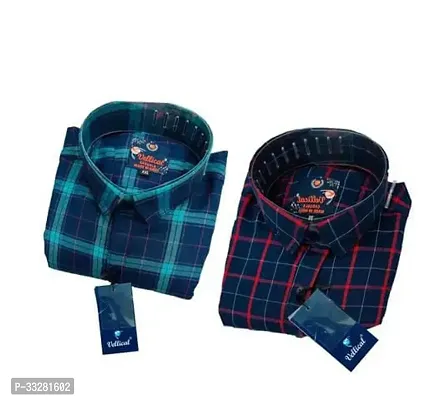 Stylish Multicoloured Cotton Casual Shirt For Men Combo Of 2-thumb0