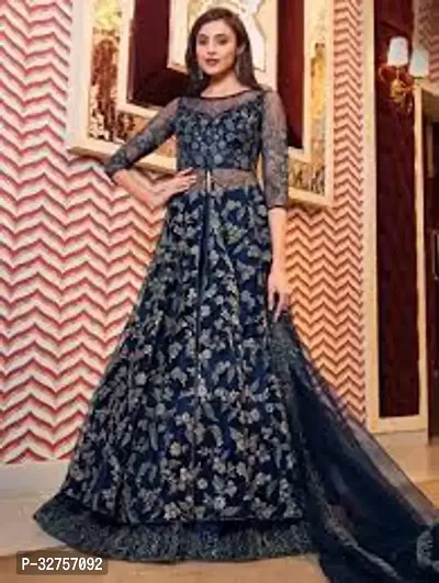 Blend Stitched Anarkali Gown-thumb0