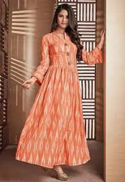 Bollywood Style Cotton Silk Ethnic Gowns 