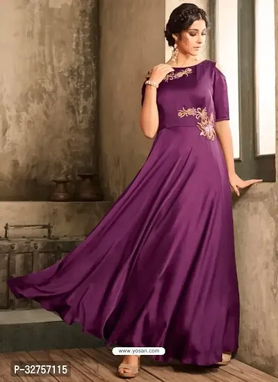 Blend Stitched Anarkali Gown-thumb0