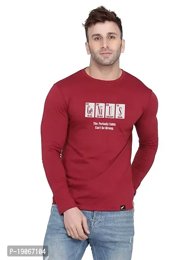 Polo Plus Men Trendy Classic Genius Printed Full Sleeve Cotton T-Shirt-thumb0