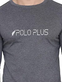 Polo Plus Men Trendy Classic Patti Printed Full Sleeve Cotton T-Shirt-thumb4