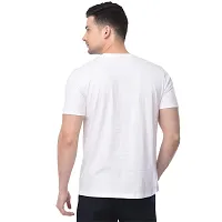 Polo Plus White Cotton Blend Printed Round Neck Tees For Men-thumb2