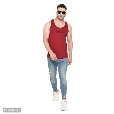 Polo Plus Men with Placement Print Latest Classic Cotton Sando Vest-PSD-03221022P-thumb4