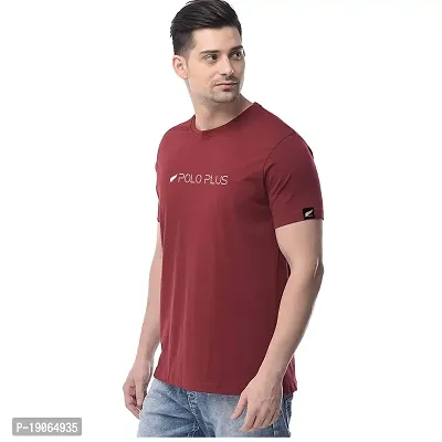 Polo Plus Men-Multicolored Latest Classic Printed Half-Sleeve Cotton T-Shirt-thumb2