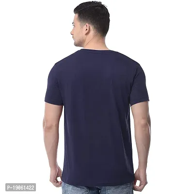 Polo Plus Men Multicolors Text Graphic Printed Half Sleeve Cotton T-Shirt-thumb3