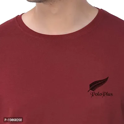 Polo Plus Men Multicolor Logo Printed Half Sleeve Cotton T-Shirt-thumb4