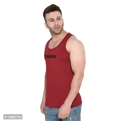 Polo Plus Men with Placement Print Latest Classic Cotton Sando Vest-PSD-03221010P-thumb2