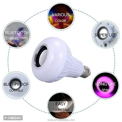 Polo Plus Music Bulb12-Watts LED Multicolor Light Bulb with Bluetooth Speaker and Remort Control for Party,Diwali,Christmas,New Year Decoration Smart LED Music Bulb-thumb3