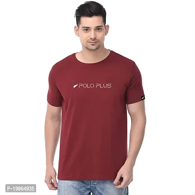 Polo Plus Men-Multicolored Latest Classic Printed Half-Sleeve Cotton T-Shirt