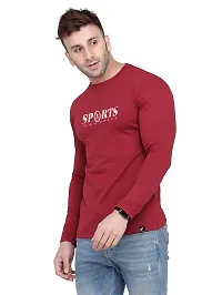 Polo Plus Men Trendy Classic Sport Printed Full Sleeve Cotton T-Shirt-thumb2