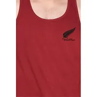 Polo Plus Men Maroon with Placement Print Latest Classic Cotton Sando Vest-thumb4