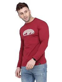 Polo Plus Men Trendy Classic Lion Printed Full Sleeve Cotton T-Shirt-thumb2