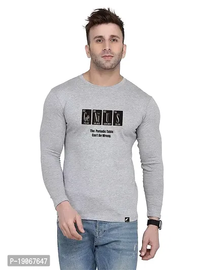 Polo Plus Men Trendy Classic Genius Printed Full Sleeve Cotton T-Shirt