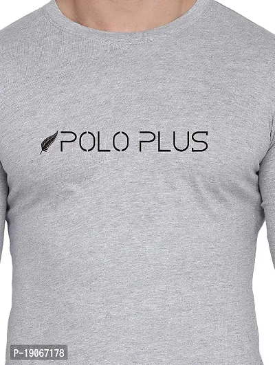 Polo Plus Men Trendy Classic Patti Printed Full Sleeve Cotton T-Shirt-thumb5