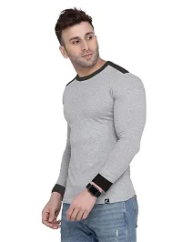 Polo Plus Men Multicolor Latest Classic Yoke Full Sleeve Cotton T-Shirt-thumb1