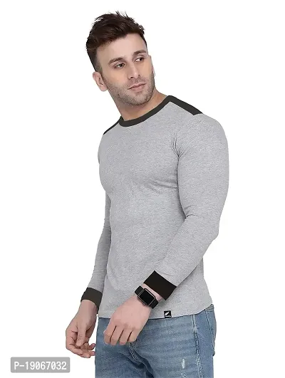 Polo Plus Men Multicolor Latest Classic Yoke Full Sleeve Cotton T-Shirt-thumb2