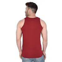 Polo Plus Men Maroon with Placement-Print Latest Classic Cotton Sando Vest-thumb2