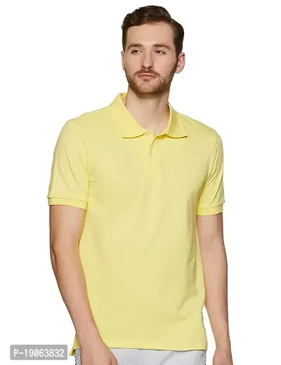 Polo Plus Men Multicolored Trendy Attractive Latest Solid Half Sleeve Poly Cotton Polo T-Shirt