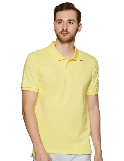 Polo Plus Men Multicolored Trendy Attractive Latest Solid Half Sleeve Poly Cotton Polo T-Shirt