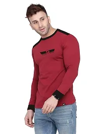 Polo Plus Men Multicolor Latest Classic Circle Printed Full Sleeve Cotton T-Shirt-thumb2