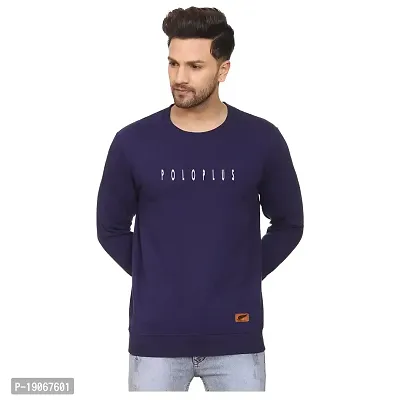 Polo Plus Men Latest Classic Polo Plain Printed Full Sleeve Cotton Sweatshirt