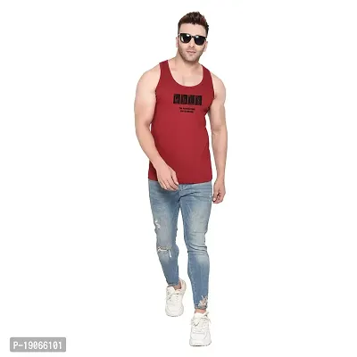 Polo Plus Men with Placement Print Latest Classic Cotton Sando Vest-PSD-03221004P-thumb4