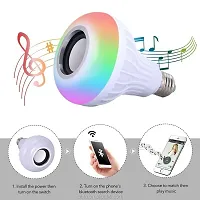 Polo Plus Music Bulb12-Watts LED Multicolor Light Bulb with Bluetooth Speaker and Remort Control for Party,Diwali,Christmas,New Year Decoration Smart LED Music Bulb-thumb1