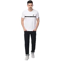 Polo Plus White Cotton Blend Printed Round Neck Tees For Men-thumb3